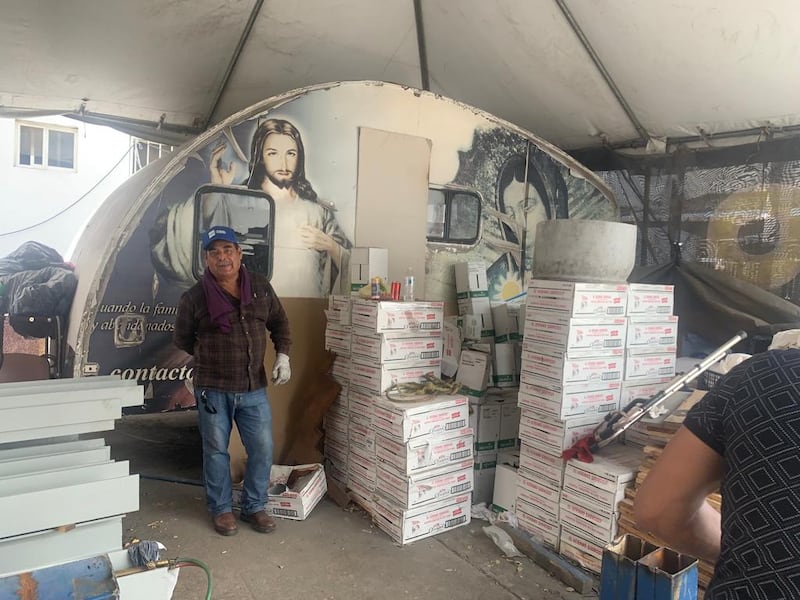 Donations are made to help migrants who visit Casa Indi. Photograph: Peter Murtagh