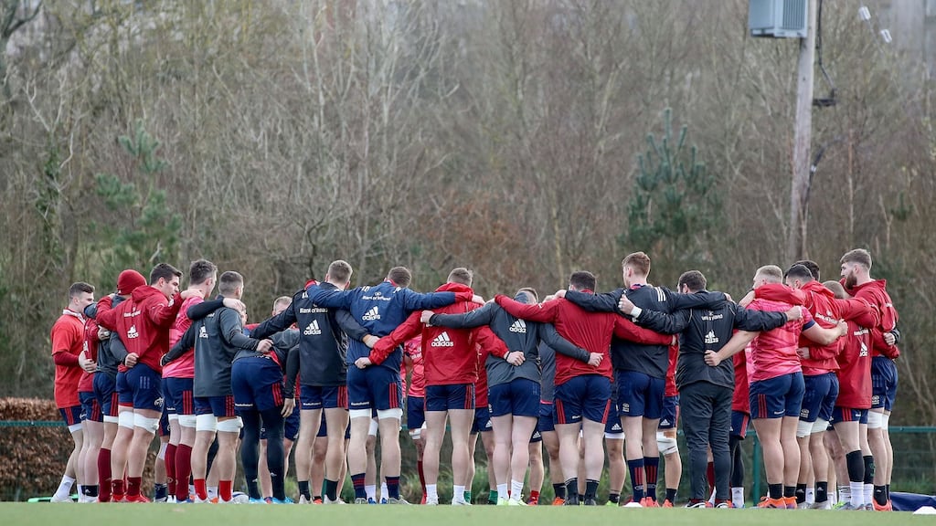 Munster are set to name JJ Hanrahan, Chris Farrell, CJ Stander and Jean Kleyn in their team for Sunday’s Champions Cup clash. Photograph: Bryan Keane/Inpho
