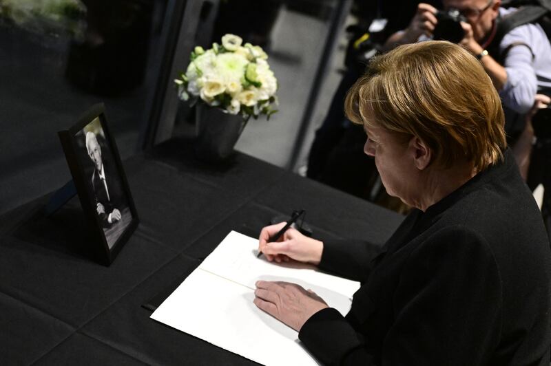 Former German chancellor Angela Merkel described Wolfgang Schäuble, her former interior and finance minister, as an 'anchor of stability'. Photograph: Getty Images