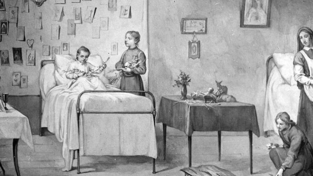 Little Nellie, seen in this illustration, suffered from TB and was placed in the care of the nuns at the Good Shepherd Convent in 1907