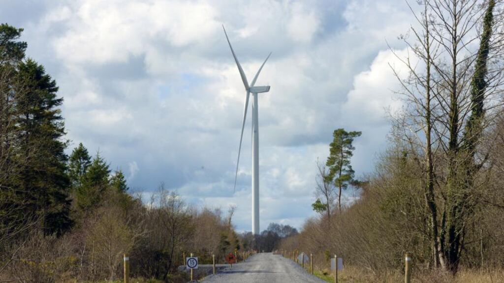 Low volumes of electricity from wind turbines on certain days in March combined with other plant outages to force wholesale electricity prices higher. Photograph: Brenda Fitzsimons
