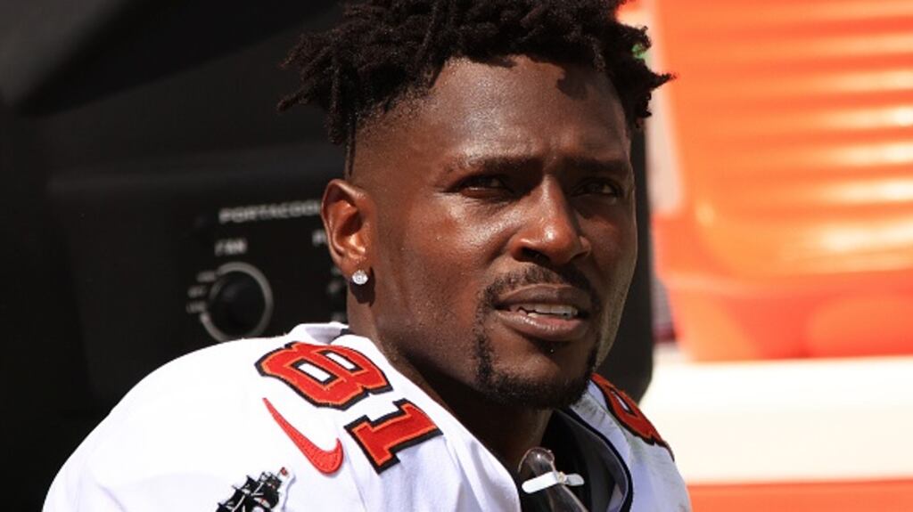 Antonio Brown and two other players have been suspended for three games. Photograph: Mike Ehrmann/Getty Images