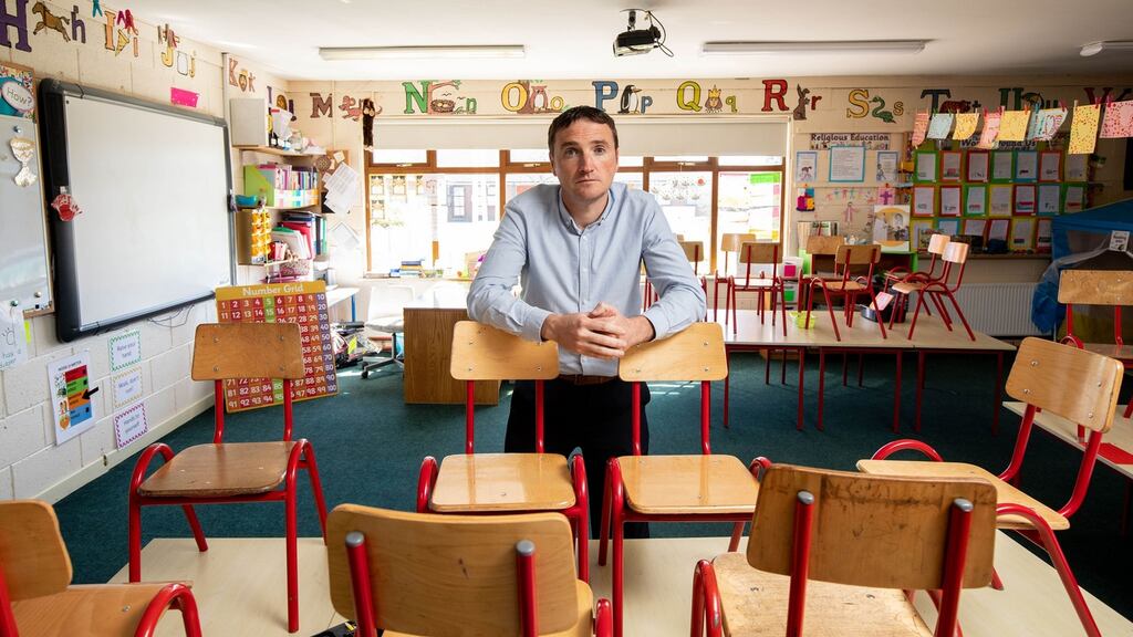 Tiernan O’Neill, principal of Corpus Christi primary school in Moyross: ‘We are still talking about schools still being provided with appropriate measures that enable us to remain open.’ Photograph: Alan Place