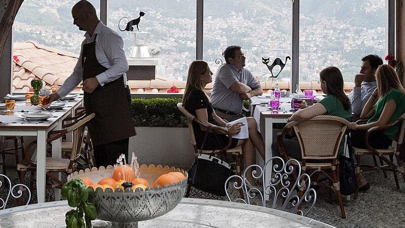 Restaurant Kibe with panoramic views of Sarajevo