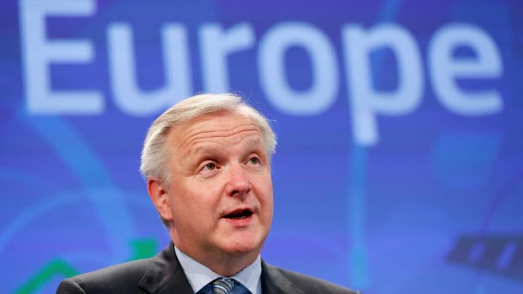European economic and monetary affairs commissioner Olli Rehn said yesterday that euro zone countries must focus on reforming their labor and services markets and can slow the pace of debt-cutting. Confidence in the euro zone grew more than expected in May. Photograph: Francois Lenoir/Reuters