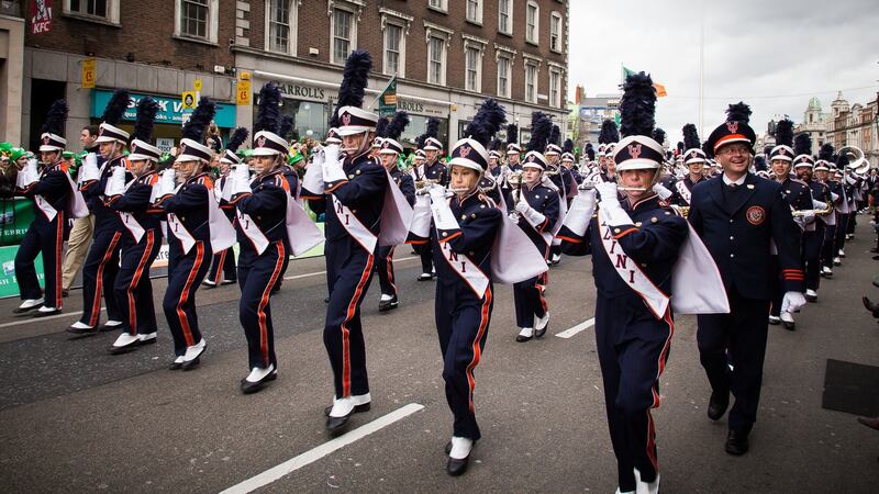 The Marching Illini will lead the parade this year behind the grand marshal, Game of Thrones star Liam Cunningham, and the Lord Mayor of Dublin Mícheál MacDonncha. Photograph: David Soanes