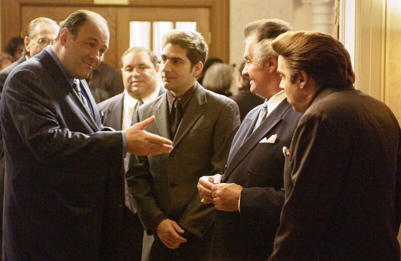 The Sopranos: James Gandolfini as Tony Soprano, Michael Imperioli as Christopher Moltisanti, Tony Sirico as Paulie Walnuts and Steven Van Zandt as Silvio Dante. Photograph: HBO