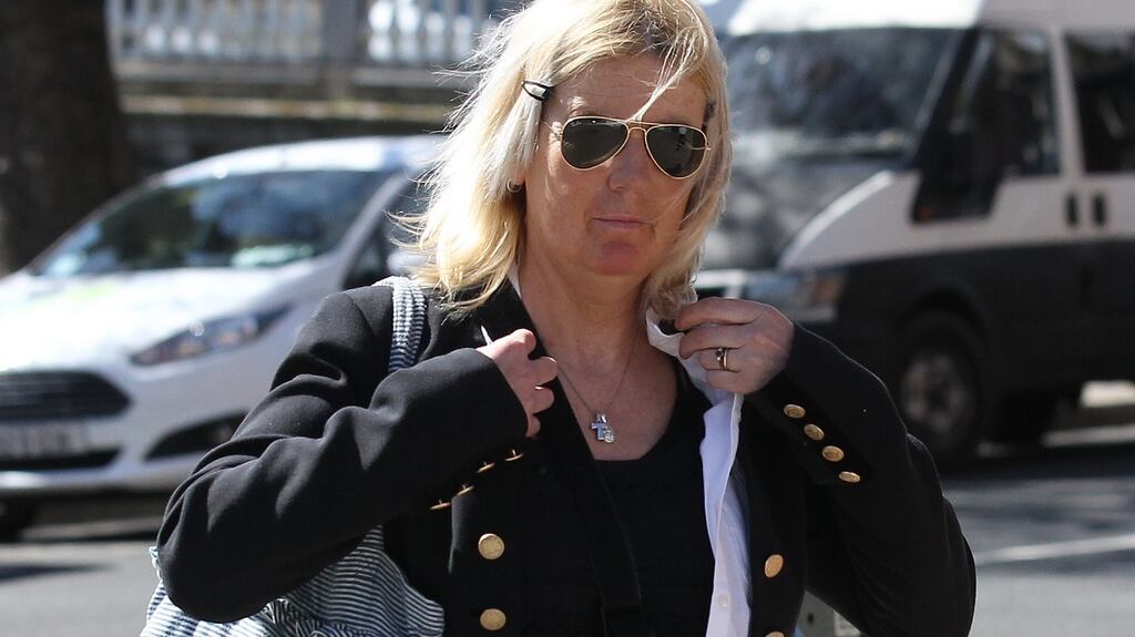 Michelle Walsh leaving the Four Courts after her Circuit Civil Court action for damages. Photograph: Collins Courts.