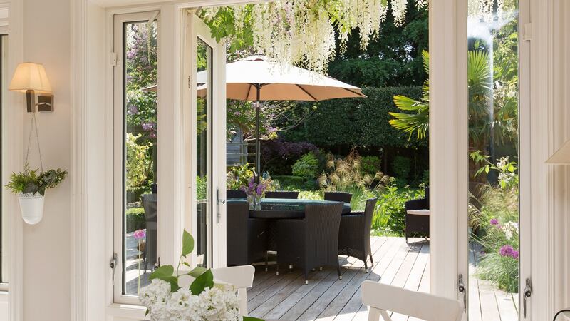 Patio outside kitchen