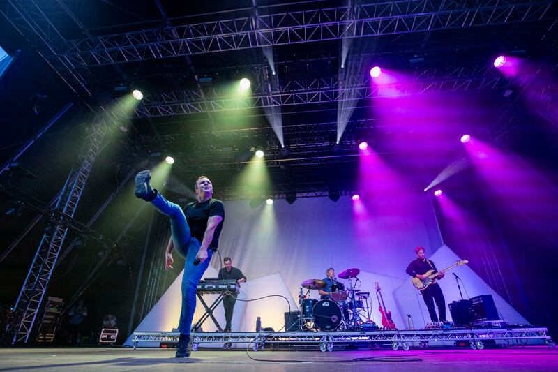 Basil Faw ... sorry, Samuel T Herring on stage at Collins Barracks. Photograph: Tom Honan