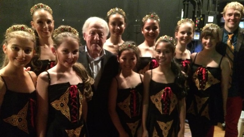 Performing with The Chieftains in 2015.