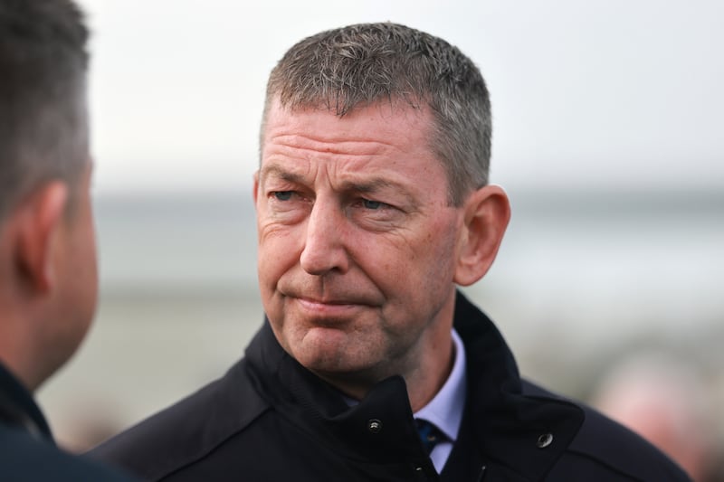 Trainer Gavin Cromwell at Naas racecourse on Sunday. Photograph: Bryan Keane/INPHO