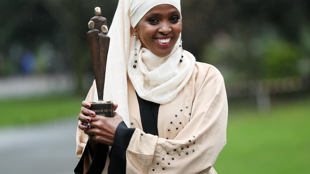 Ifrah Ahmed, International Person of the Year at the People of the Year Awards. Photograph. Robbie Reynolds