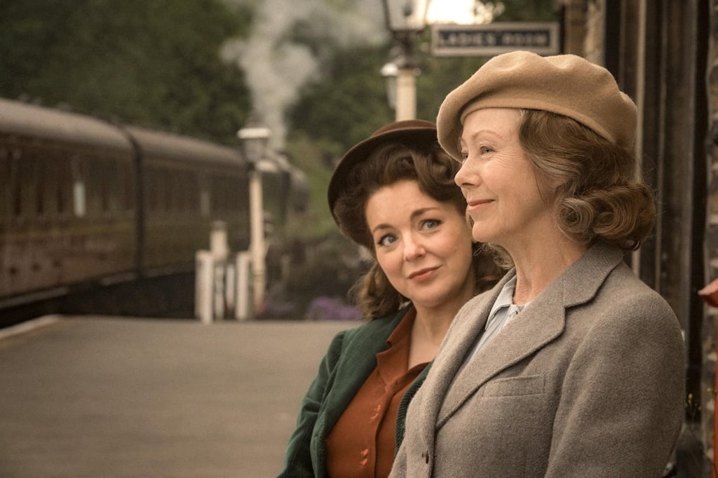 Jenny Agutter (with Sheridan Smith, left) in The Railway Children Return: Agutter plays Bobbie as a grandmother. The film is set in the second World War and the former child train enthusiast is caring for young evacuees from across the Pennines. Photograph: Jaap Buitendijk/StudioCanal