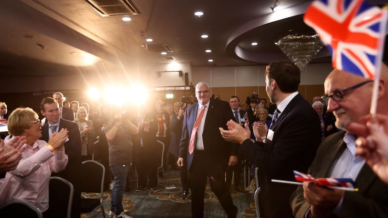 DUP leader rounds on Republic’s ‘intolerance of Protestant culture’, dismisses Irish unity