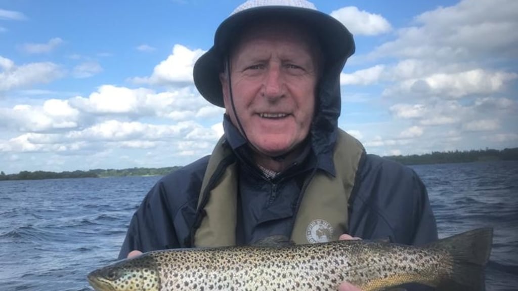 Derek Evans with a 4lb trout from Lough Ennell.