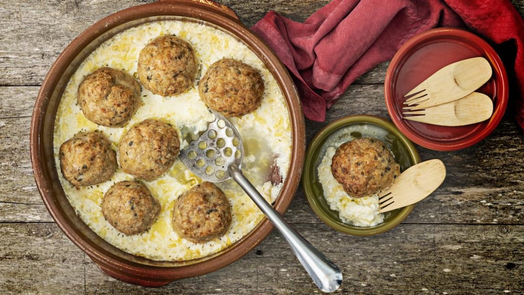 Pork polpette al latte. Photographs: Harry Weir