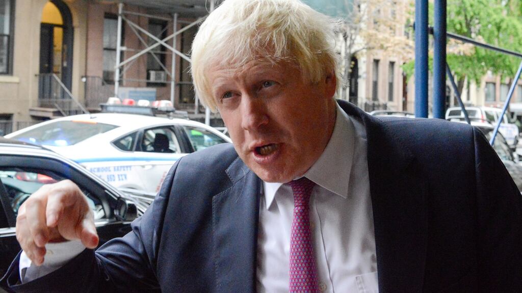 Boris Johnson arrived for talks in Luxembourg with his European Union peers on Monday