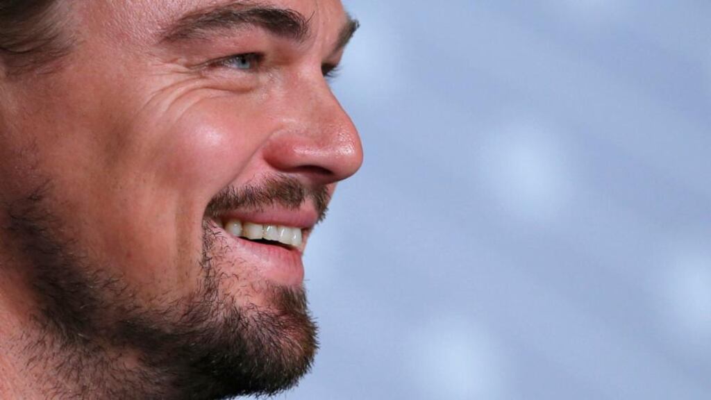 Cast member Leonardo DiCaprio attends a news conference for The Great Gatsby before the opening of the 66th Cannes Film Festival yesterday. Photograph: Yves Herman/Reuters