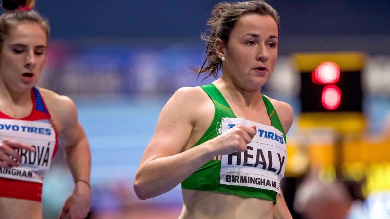 Phil Healy finished fourth in the European Indoors over 400m last year and it will be a giant leap for her to make the world final but not impossible and a progression she will be chasing. Photograph: Morgan Treacy/Inpho