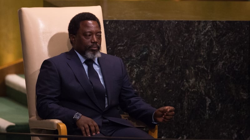 Democratic Republic of Congo’s President Joseph Kabila Kabange waits to address the 72nd session of the United Nations General Assembly at the UN headquarters in New York on September 23rd, 2017. File photograph: Bryan R Smith/AFP/Getty Images)