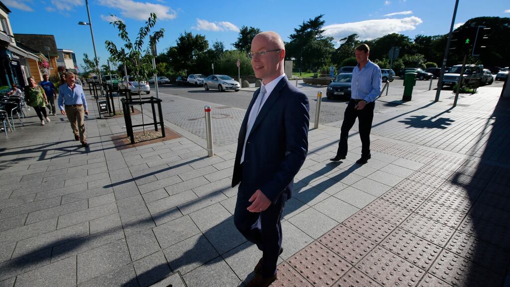 Stephen Donnelly at his constituency office in Greystones, Wicklow. Most traces of Social Democrat signage were removed from the building earlier in the day. Photograph: Nick Bradshaw