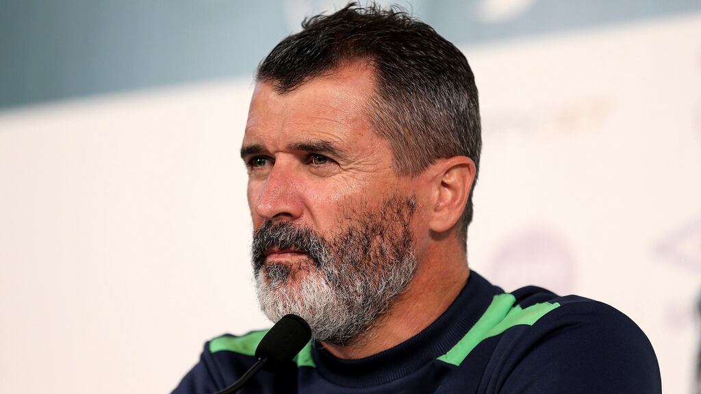 Republic of Ireland assistant manager Roy Keane at a press conference in Versailles. Photo: Donall Farmer/Inpho