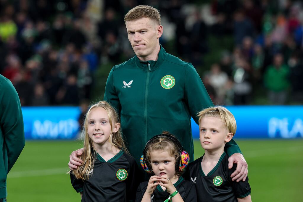 Ireland's James McClean ahead of his final cap against New Zealand last year. Photograph: Morgan Treacy/Inpho