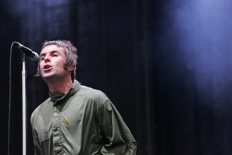 Liam Gallagher on stage at Slane Castle. Photograph: Collins