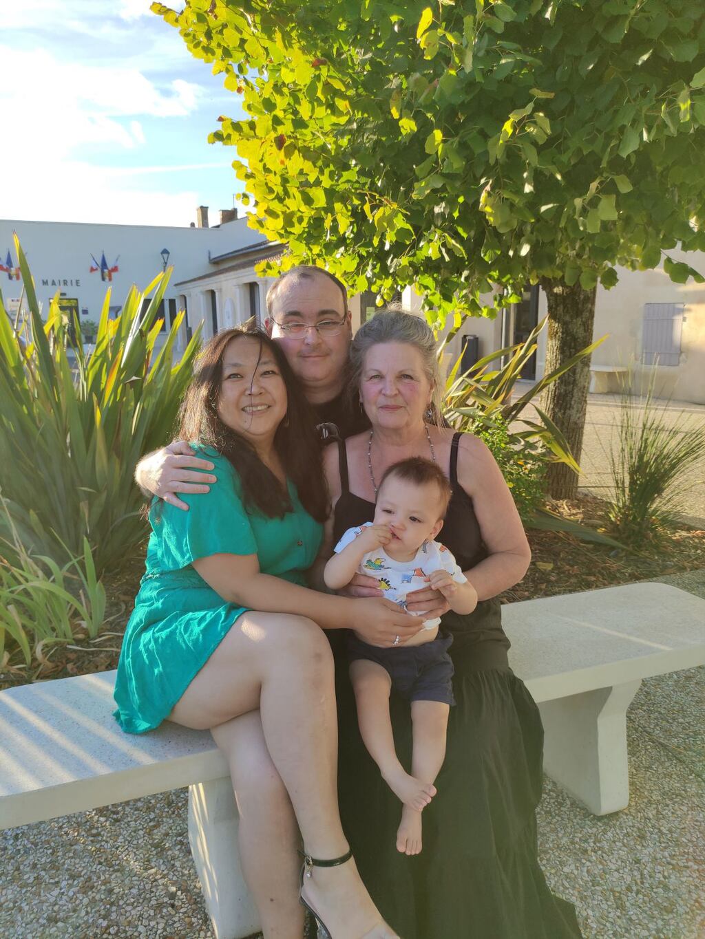John Ruddy from Dublin with his partner Lynn Yin and their son Cillian, and John's mother Moira. Photograph: Brian Hutton