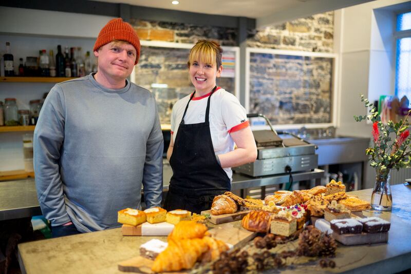 Chris Chapman and Alice Mellon at Warehouse Food Market. Photograph: John Ohle