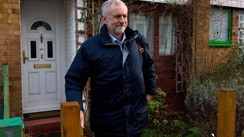 Labour leader Jeremy Corbyn departs his north London home on Tuesday ahead of announcing his shadow cabinet reshuffle. Photograph: Getty