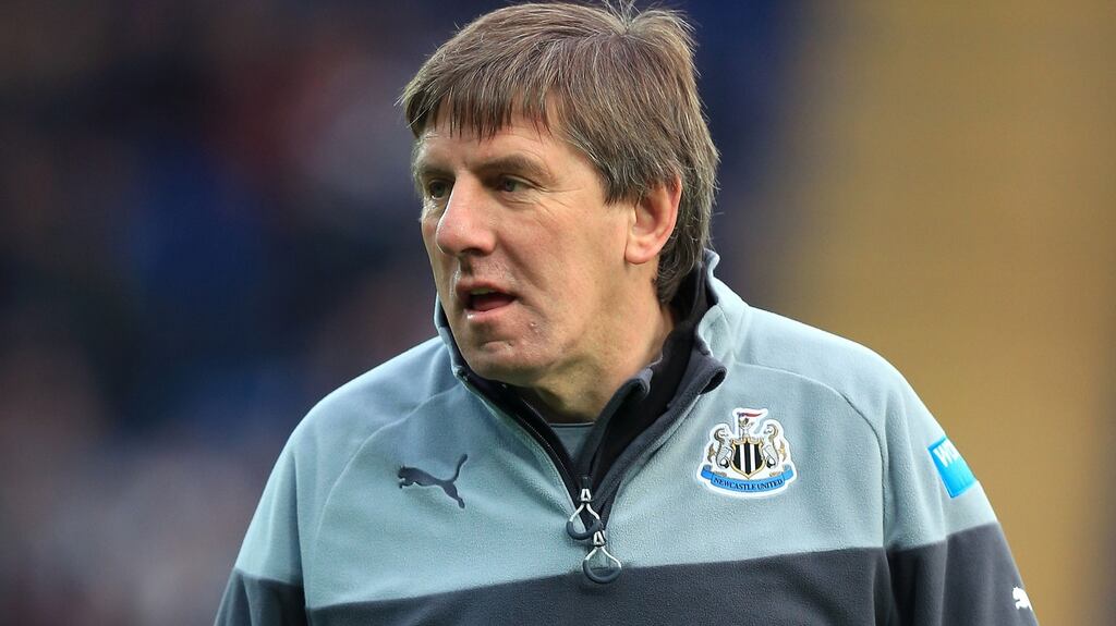 Peter Beardsley met club officials on Monday. Photograph: Mike Egerton/PA Wire
