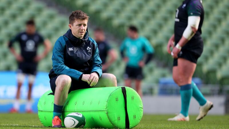 Physio Colm Fuller at a squad training session in the Aviva stadium in February. Photograph: Dan Sheridan/Inpho