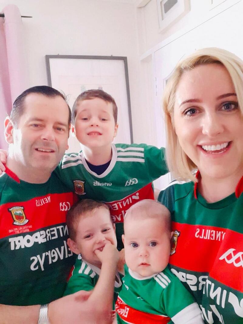 Dr Lisa Guthrie with her husband Bernard and three children Cathal (6) Cuan (4) and Feile (15 months):