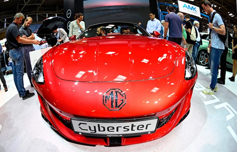 MG Cyberster electric roadster at the IAA in Munich this autumn. Photograph: Getty Images
