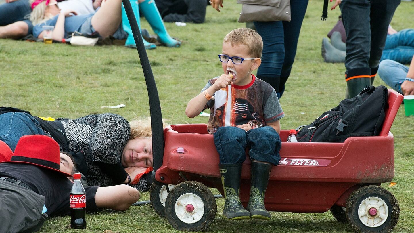 Tadhg Johnston (aged six), from Athlone, enjoys an ice cream.Photograph: Dave Meehan