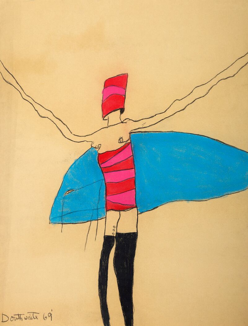 Scottish painter Patricia Douthwaite's pastel Under the Deep Blue Sea, (€600-€800) in the Oliver Dowling Collection at Adams