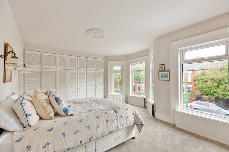 Main bedroom has a bay window