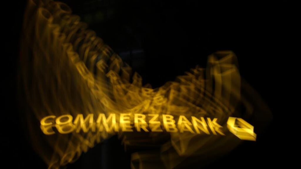 Commerzbank climbed 16 per cent to €7.66 yesterday, valuing the company at €8.7 billion. Photograph: Lisi Niesner/Reuters