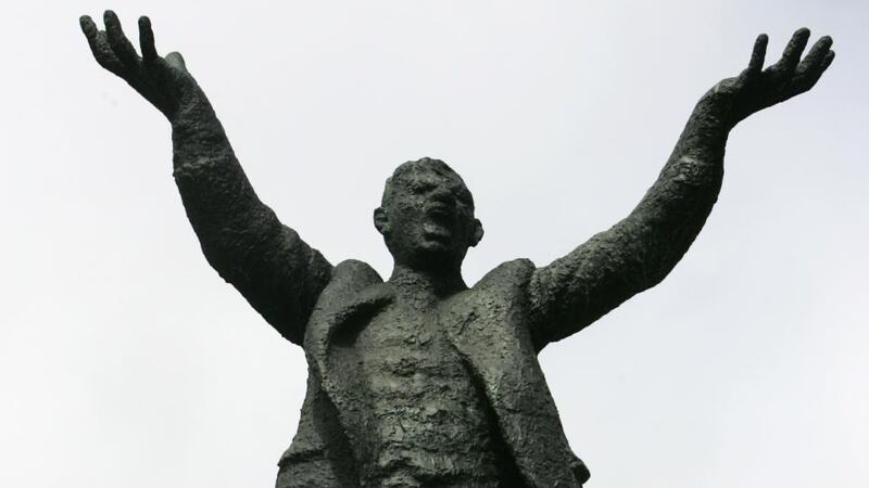 A detail of the Jim Larkin statue on O’Connell Street, Dublin by sculptor Oisin Kelly. Photograph: Frank Miller