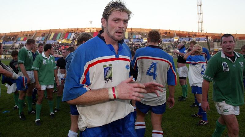 Russia captain in 2002, Sergei Sergeev. Photograph: Billy Stickland/Inpho