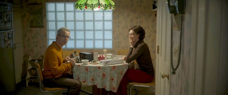 Anne Hathaway and Jeremy Strong in Armageddon Time. Photograph: Anne Joyce/Focus Features/Anne Joyce/Focus Feature