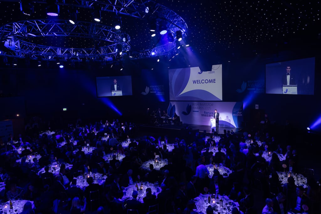 Minister for Public Expenditure Jack Chambers, addressing attendees at the Irish Investor Awards earlier this month. Photograph: Paul Sherwood