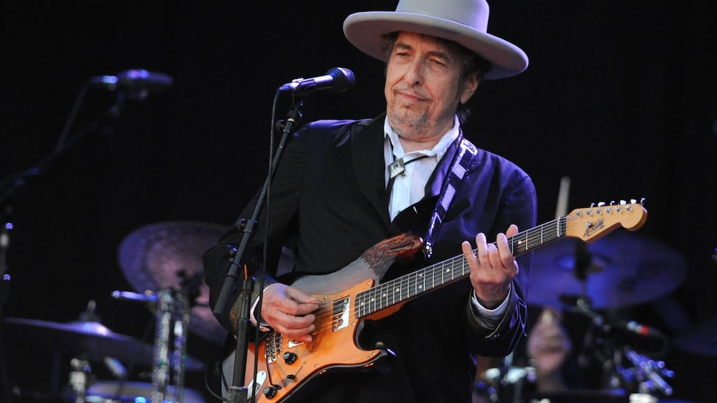 Bob Dylan: he won’t be at the Nobel prize-giving ceremony in Sweden tomorrow but you can catch him in Dublin next year. Photograph: Fred Tanneau/AFP/Getty Images