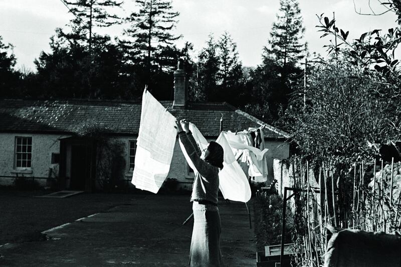 A photograph of a woman hanging out washing at St Ciaran’s College, Bray was taken in 1942 but an identical scene could have been painted by a 17th-century Dutch genre artist such as Adriaen van Ostade