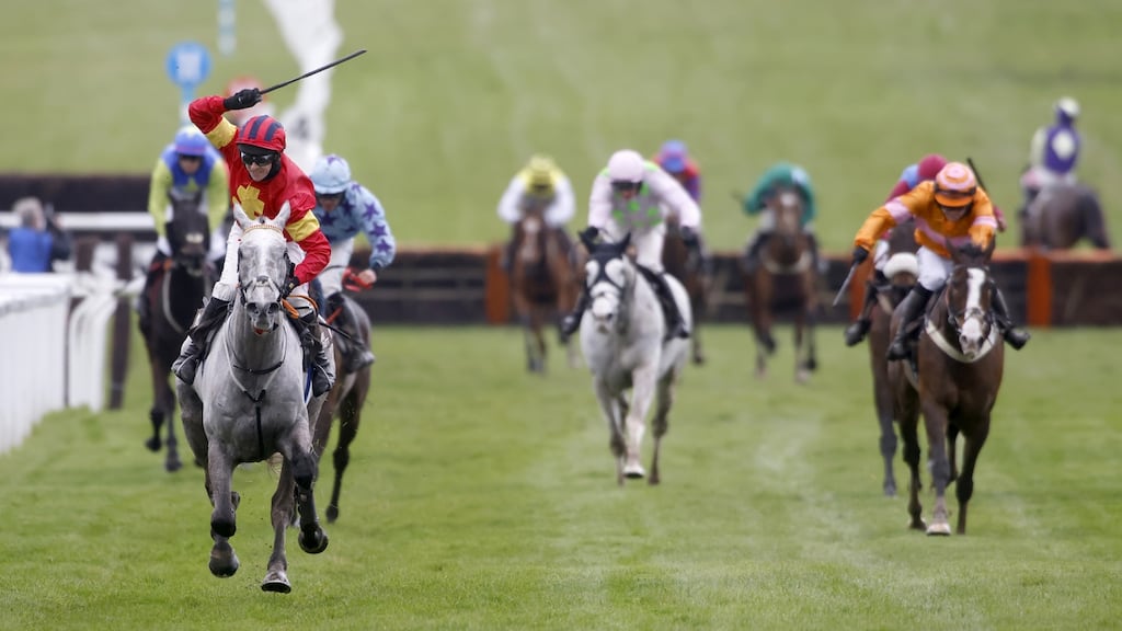 Vanillier under jockey Mark Walsh on the way to winning the Albert Bartlett Novices’ Hurdle at Cheltenham. Photograph: Dan Abraham/Inpho