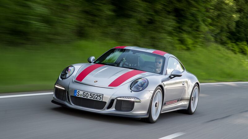 Porsche 911 R: “There’s nothing quite like this car on the road today, and we don’t just mean the delete-option of either green or red GT stripes.”