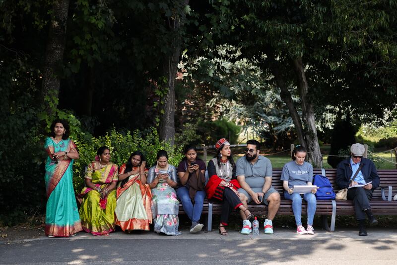 India Day attendees at Merrion Square, Dublin. Photograph: Dan Dennison/The Irish Times