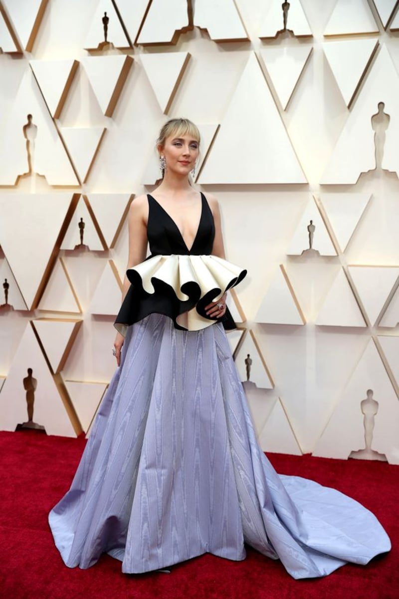 Saoirse Ronan wearing Gucci. Photograph: Calla Kessler/The New York Times